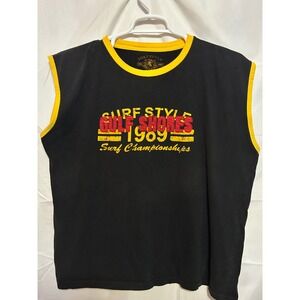 Surf Style Gulf Shores 1989 Surf Championships Muscle Tee Boxy Y2K Mens XL